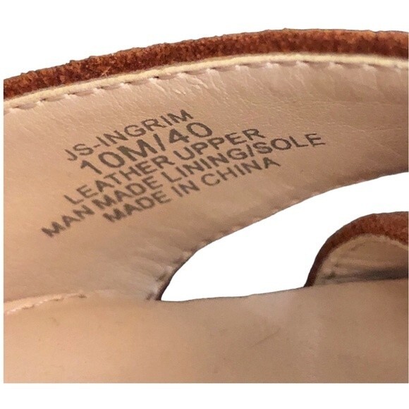 Jessica Simpson Suede Platform Wedge Sandals Tassel Ankle Strap Heels size 10 - Picture 12 of 12